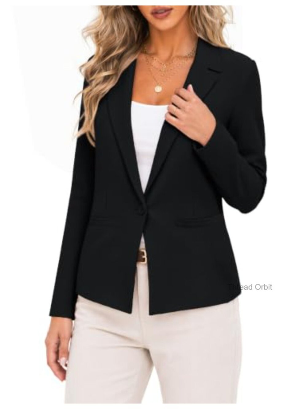 Sweater Blazer Women Business Casual Knit Suit Jacket Slim Fit